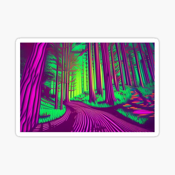 Item preview, Neon Psychedelic Forest designed and sold by brandway.