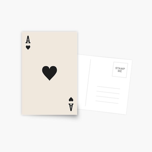 Item preview, Lucky Ace of Hearts Black and White designed and sold by enricadenicola.