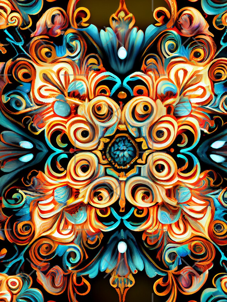 Imagen 4 de 4, Funda de iPhone con la obra Dazzling Grand Maximalist Pattern Digital Painting, diseñada y vendida por CodeAndColors.