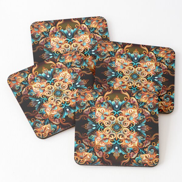 Item preview, Dazzling Grand Maximalist Pattern Digital Painting designed and sold by CodeAndColors.