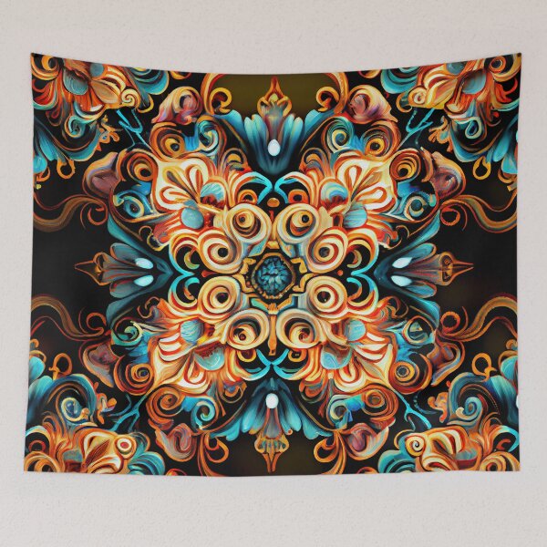 Item preview, Dazzling Grand Maximalist Pattern Digital Painting designed and sold by CodeAndColors.