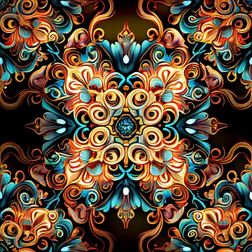 Vorschaubild zum Design Dazzling Grand Maximalist Pattern Digital Painting von CodeAndColors