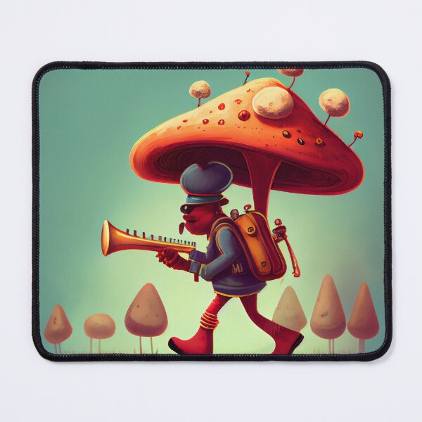 Artikelvorschau, Marching with Fungus and Jam Digital Painting entworfen und verkauft von CodeAndColors.