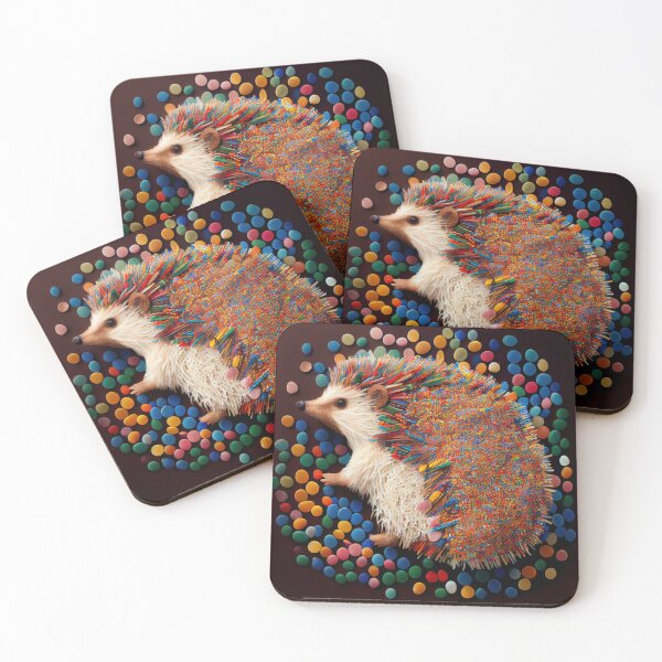 Item preview, A Mosaic of Sprinkles and Porcupine Digital Painting designed and sold by CodeAndColors.