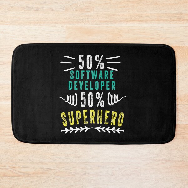 Item preview, 50% Software developer 50% SUPERHERO designed and sold by ZEDSOU ⭐⭐⭐⭐⭐.
