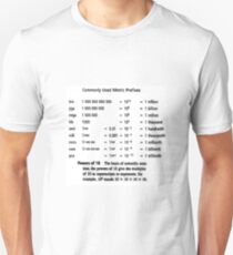General Physics Metric Prefixes, #generalphysics, #metricprefixes, #general, #physics, #metric, #prefixes, #prefix Unisex T-Shirt