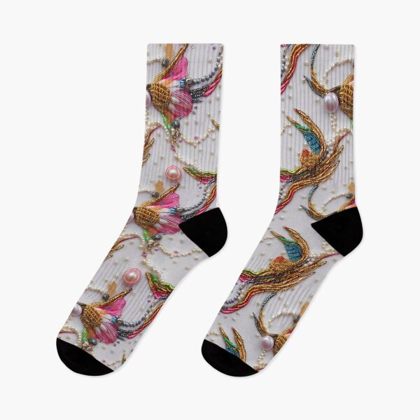 Item preview, fancy fabric, feathers, sequins, bling, pattern designed and sold by Dance Vibes: Blingit Studios.