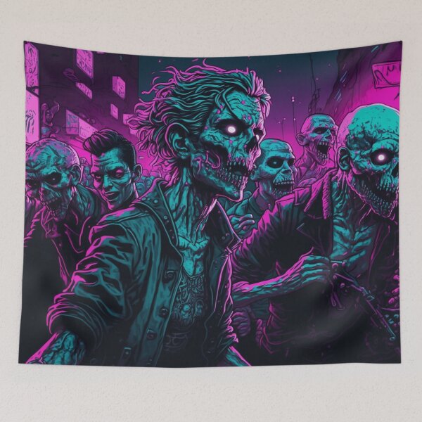 Item preview, Synthwave Zombie Horde designed and sold by Nightarcade.