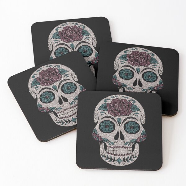 Item preview, Multicolor Sparkly Decorated Skull Pattern designed and sold by MarceloHowe.