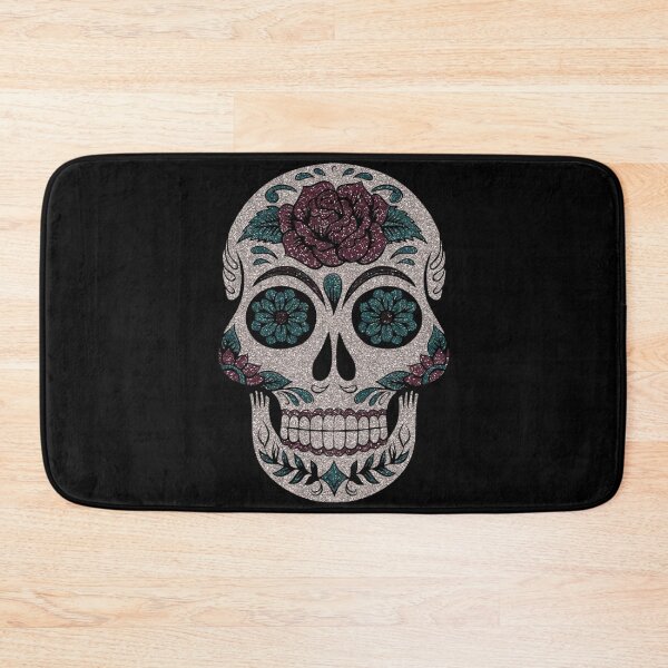 Item preview, Multicolor Sparkly Decorated Skull Pattern designed and sold by MarceloHowe.