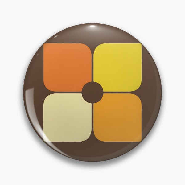 Item preview, Retro 70s Aesthetic Pattern Four Corners Brown, Yellow, Orange designed and sold by MadfishDesigns.
