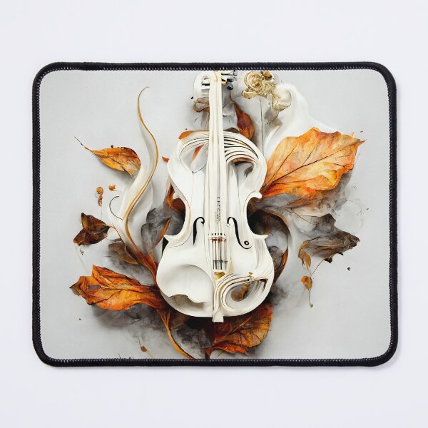 Artikelvorschau, Verbrannte Herbstblätter, die in Harmonie mit Violine fallen - Ölgemälde entworfen und verkauft von Alternative Art Studio.
