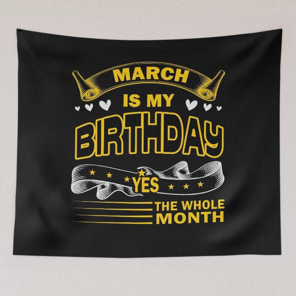 Item preview, March Birthday Tee Women and Men Funny March is my Birthday designed and sold by ZANNIX.