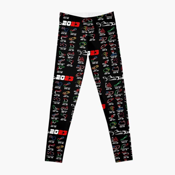 Kalender Formel Rennwagen 2023 Rennstrecken Farben Leggings