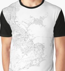 Rio de Janeiro, Brasil Map Graphic T-Shirt