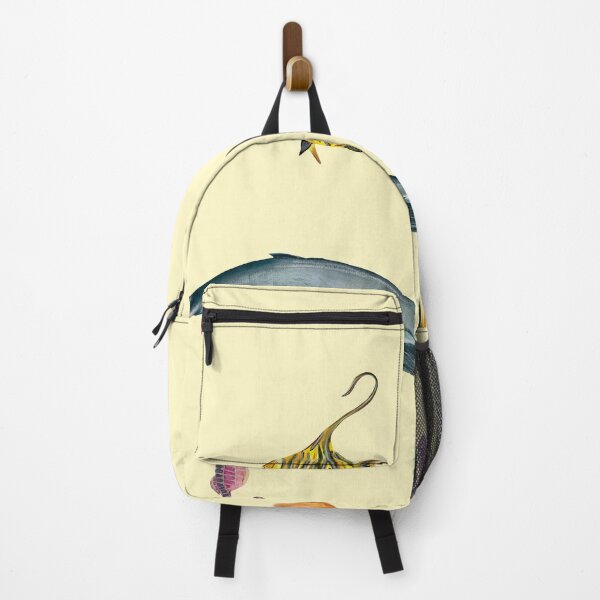 Item preview, Whale fish sea horse beige pattern watercolor designed and sold by Yana Mustafina | Boho Soulful Designs.