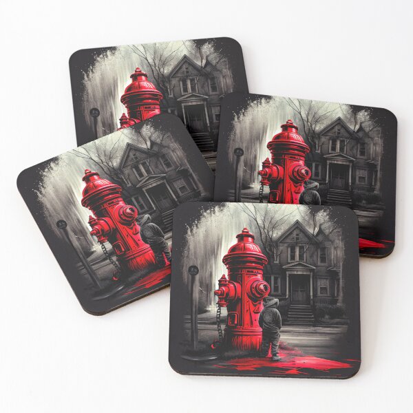 Item preview, The Power of Red Leverage and Hydrant in Tones Digital Painting designed and sold by CodeAndColors.
