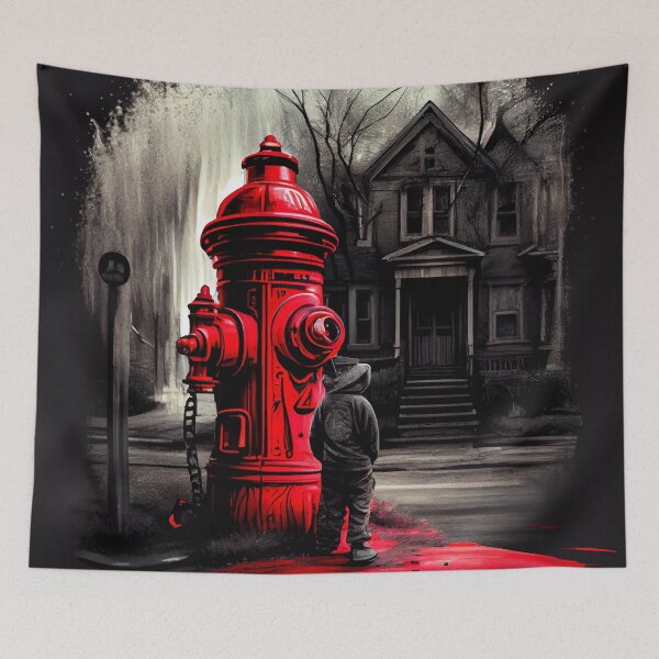 Item preview, The Power of Red Leverage and Hydrant in Tones Digital Painting designed and sold by CodeAndColors.