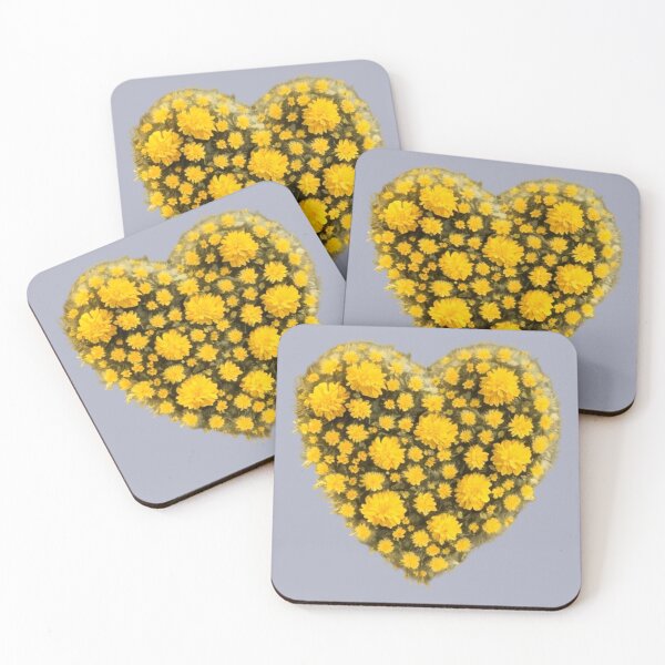 Aperçu de l'œuvre Yellow Flowers Heart créée et vendue par Digiheart.