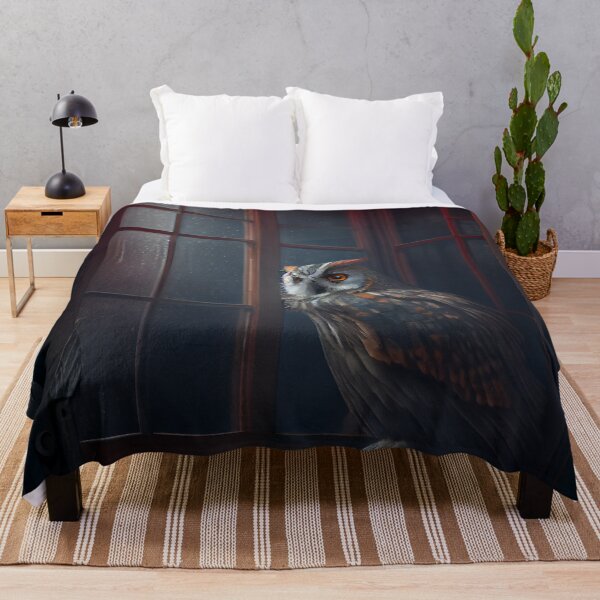 Item preview, Moody Owl at the Window Digital Painting designed and sold by CodeAndColors.