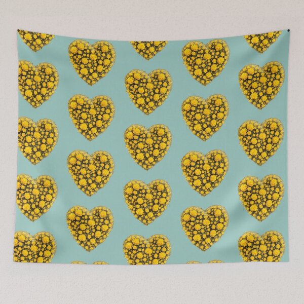 Aperçu de l'œuvre Yellow Flowers Heart créée et vendue par Digiheart.