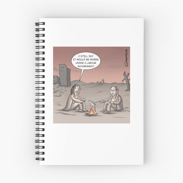 Artikelvorschau, Postapokalyptische Höllenlandschaft mit Tory-Wählern entworfen und verkauft von goddardcartoons.