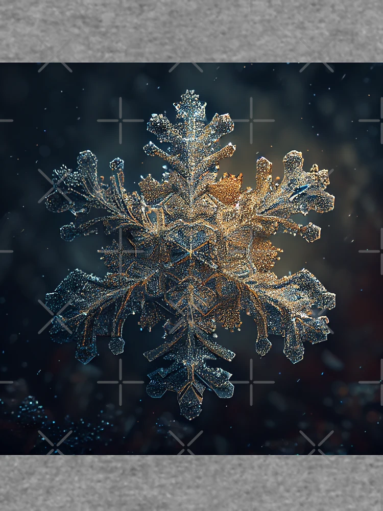 Thumbnail 6 von 6, Leichter Pullover, Glittering Grit A Snowflakes Synonym Digital Painting designt und verkauft von CodeAndColors.