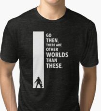 The Dark Tower - Worlds white Tri-blend T-Shirt