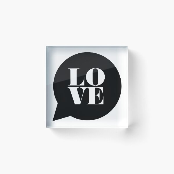 Item preview, Black Love Speech Bubble Typography Print designed and sold by KeikoPrints.