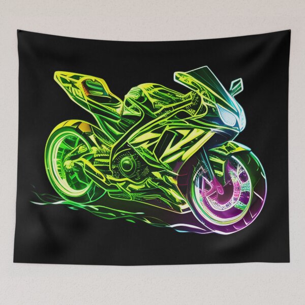 Item preview, Cyberpunk Neon Futuristic Superbike designed and sold by beluxe.
