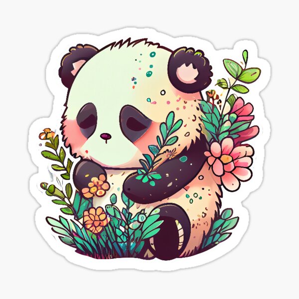 Kawaii Panda Fabric, Wallpaper and Home Decor