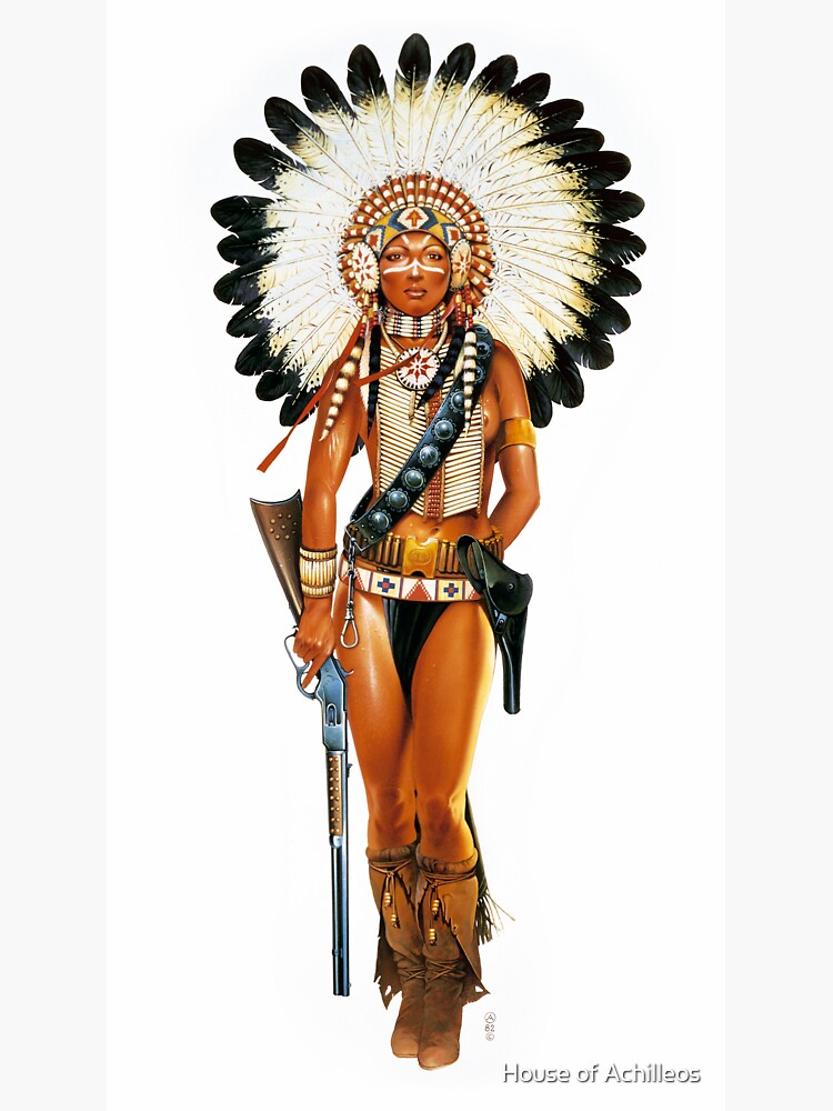 Thumbnail 3 of 3, Sticker, Cheyenne by Chris Achilleos designed and sold by House of Achilleos.