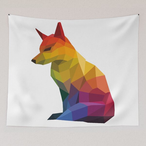 Item preview, Rainbow Geometric Fox designed and sold by shaldesign.
