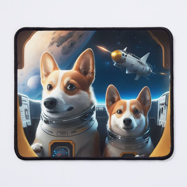 Item preview, Corgi Dogs Astronauts on a Spaceship in Space designed and sold by AIWanderer.