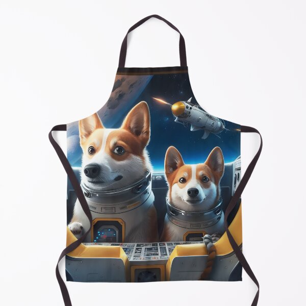 Artikelvorschau, Corgi Dogs Astronauten auf einem Raumschiff im All entworfen und verkauft von AIWanderer.