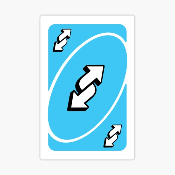 Uno reverse card Sticker for Sale by Mello Official Store