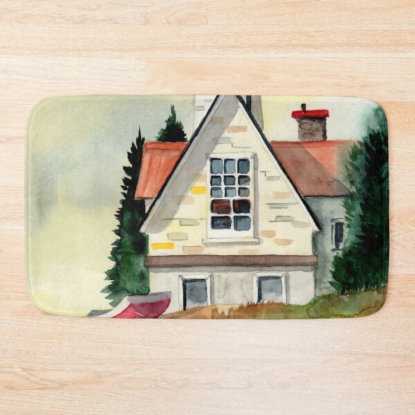 Item preview, Watercolor illustration of a lighthouse on a hill designed and sold by MaryWatercolor.