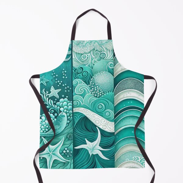 Item preview, Dots Wave Ocean Details, Blue and Green Shades SeaStar, Starfish, Under the sea, Underwater designed and sold by Shaka-Surf-Tees.