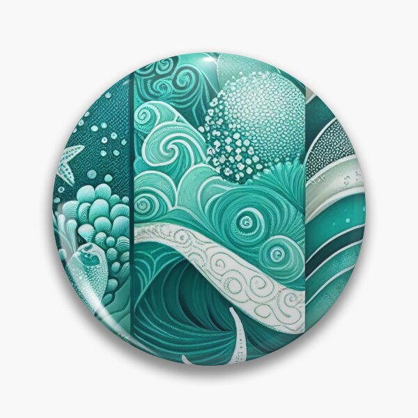 Item preview, Dots Wave Ocean Details, Blue and Green Shades SeaStar, Starfish, Under the sea, Underwater designed and sold by Shaka-Surf-Tees.