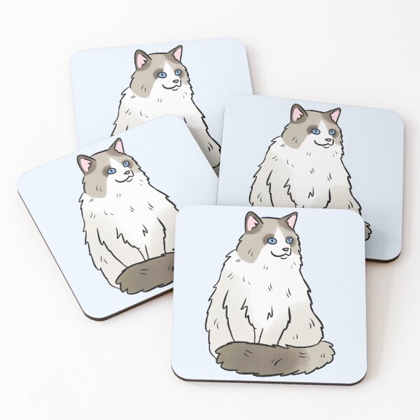 Item preview, Ragdoll cute cat illustration  designed and sold by Yarafantasyart.