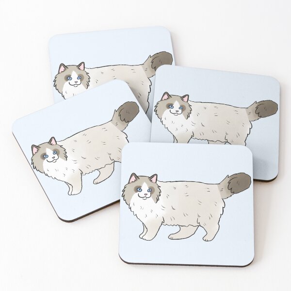 Item preview, Ragdoll cute cat illustration  designed and sold by Yarafantasyart.