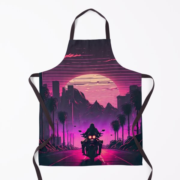 Item preview, Lonely Biker Riding Into The Synthwave Sunset designed and sold by Nightarcade.