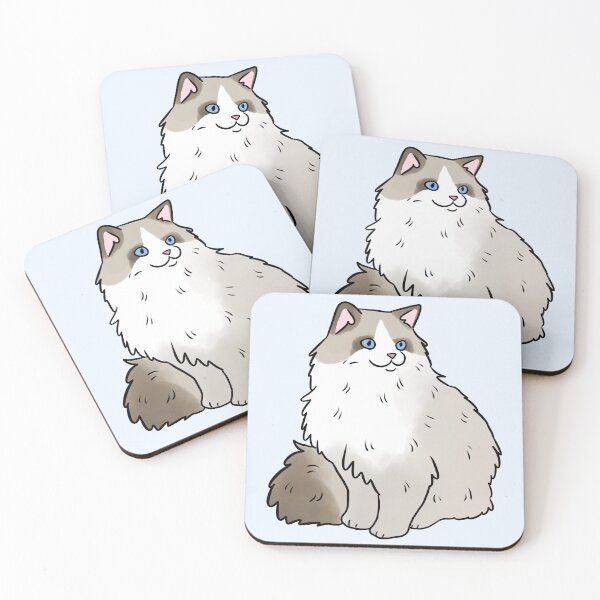 Item preview, Ragdoll cute cat illustration  designed and sold by Yarafantasyart.