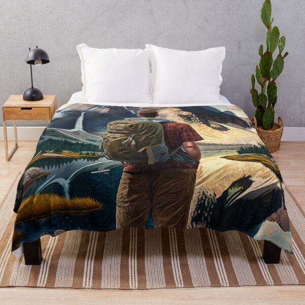 Item preview, Backpacker Standing with Beautiful Landscape designed and sold by Parag's Travel Shop.