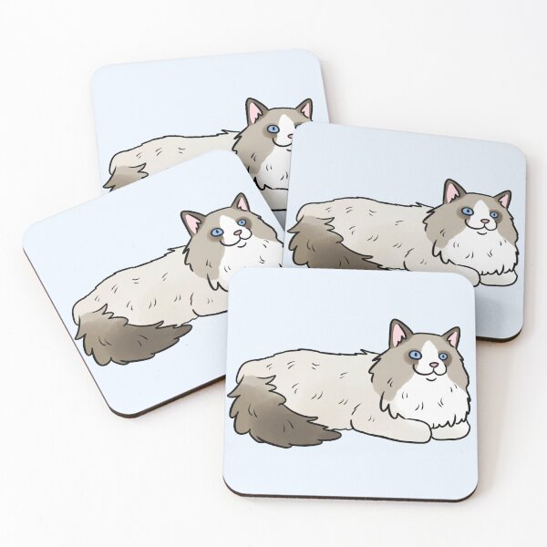 Item preview, Ragdoll cute cat illustration  designed and sold by Yarafantasyart.