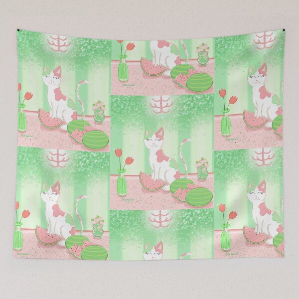 Item preview, Watermelon Cat designed and sold by DancingFoxArt.
