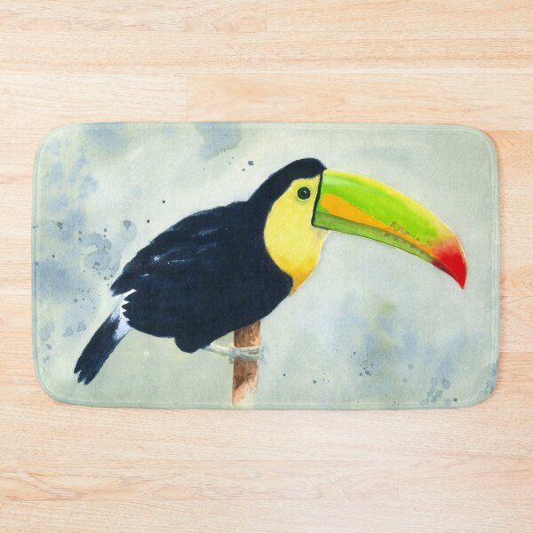 Item preview, Toucan with background designed and sold by WaterStrokesArt.