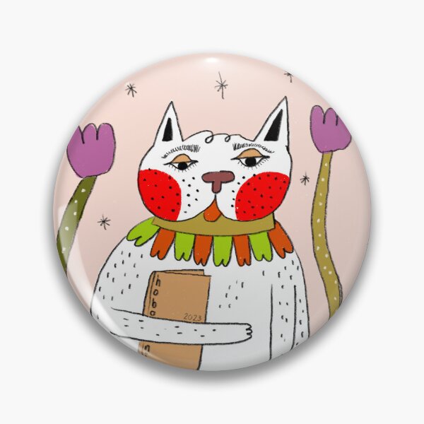 Item preview, Cat Journal floral Illustration designed and sold by luxelle2k.