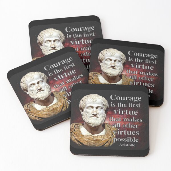 Item preview, Courage is the First Virtue - Aristotle Quote designed and sold by SolarCross.