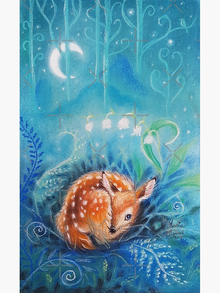 Cute dreaming deer by Maria Tiqwah by MariaTiqwah